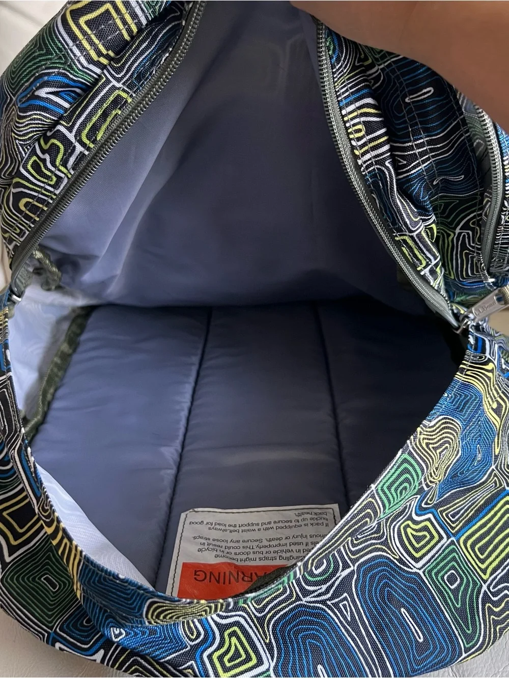 LL Bean Geometric Pattern Backpack - Picture 6 of 12